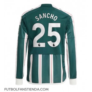 Manchester United Jadon Sancho #25 Segunda Equipación 2023-24 Manga Larga